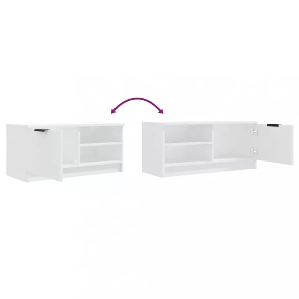 2 db fehér szerelt fa TV-szekrény 80 x 35 x 36,5 cm