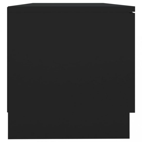 fekete szerelt fa TV-szekrény 80 x 35 x 36,5 cm