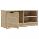 sonoma-tölgyszínű szerelt fa fali TV-szekrény 80x35x36,5 cm