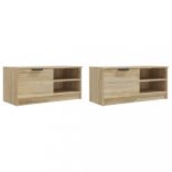 2 db sonoma-tölgy színű szerelt fa TV-szekrény 80x35x36,5 cm