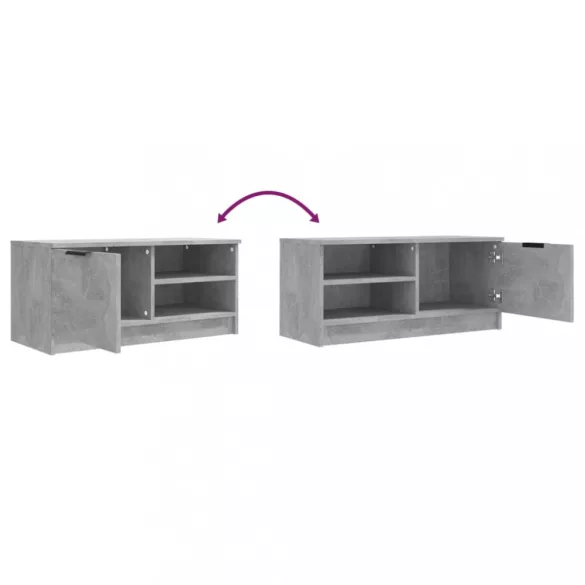 betonszürke szerelt fa TV-szekrény 80x35x36,5 cm