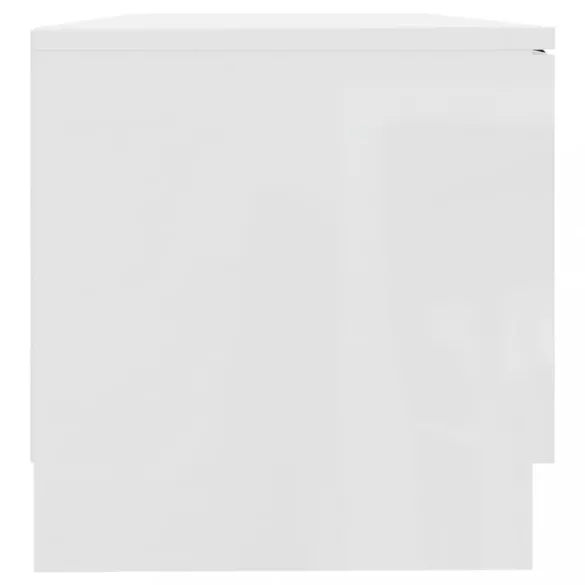 fehér magasfényű szerelt fa TV-szekrény 80x35x36,5 cm