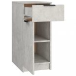 betonszürke szerelt fa íróasztalszekrény 33,5 x 50 x 75 cm