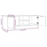 sonoma tölgy színű szerelt fa TV-szekrény 102 x 35 x 36,5 cm