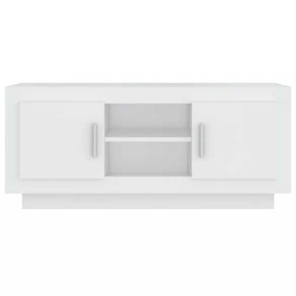 fehér szerelt fa TV-szekrény 102 x 35 x 45 cm