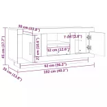 fehér szerelt fa TV-szekrény 102 x 35 x 45 cm
