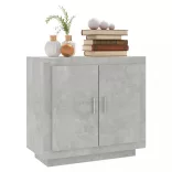 betonszürke szerelt fa tálalóasztal 80 x 40 x 75 cm