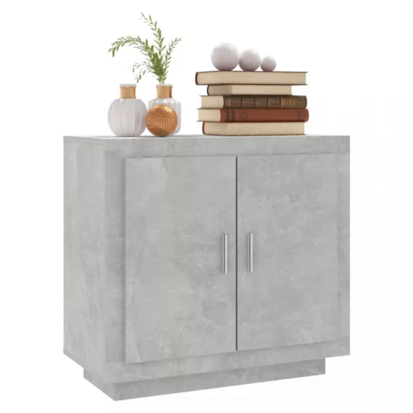 betonszürke szerelt fa tálalóasztal 80 x 40 x 75 cm
