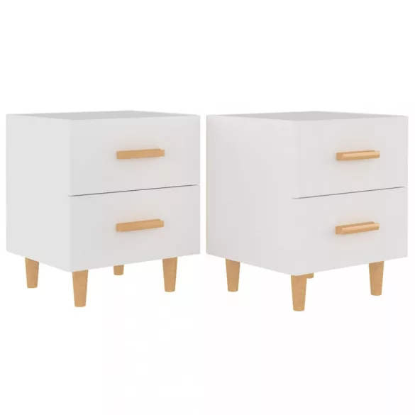 2 db fehér éjjeliszekrény 40 x 35 x 47,5 cm