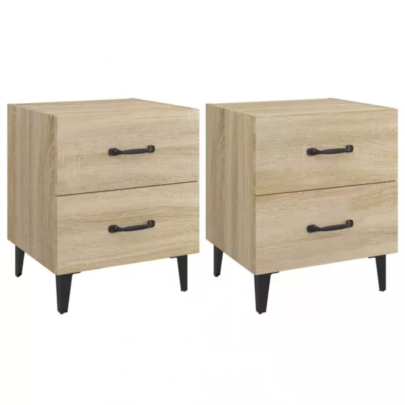 2 db sonoma-tölgy színű éjjeliszekrény 40 x 35 x 47,5 cm