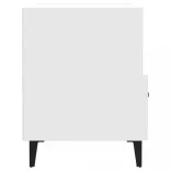 2 db fehér szerelt fa éjjeliszekrény