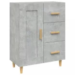 betonszürke szerelt fa tálalószekrény 69,5 x 34 x 90 cm