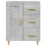 betonszürke szerelt fa tálalószekrény 69,5 x 34 x 90 cm