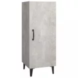 betonszürke szerelt fa tálalószekrény 34,5 x 34 x 90 cm