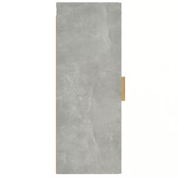 betonszürke szerelt fa faliszekrény 34,5 x 34 x 90 cm