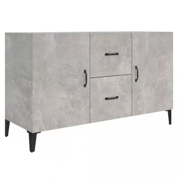 betonszürke szerelt fa tálalószekrény 100 x 36 x 60 cm