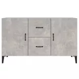 betonszürke szerelt fa tálalószekrény 100 x 36 x 60 cm