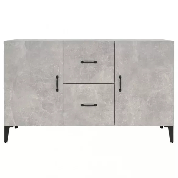 betonszürke szerelt fa tálalószekrény 100 x 36 x 60 cm