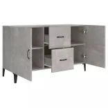 betonszürke szerelt fa tálalószekrény 100 x 36 x 60 cm