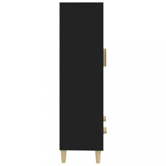 fekete szerelt fa magasszekrény 70 x 31 x 115 cm