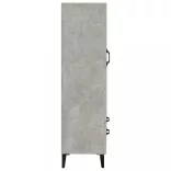 betonszürke szerelt fa magasszekrény 70 x 31 x 115 cm