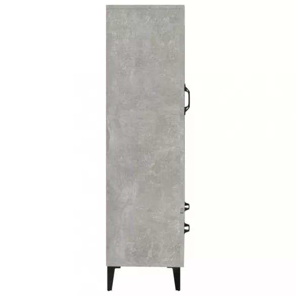 betonszürke szerelt fa magasszekrény 70 x 31 x 115 cm