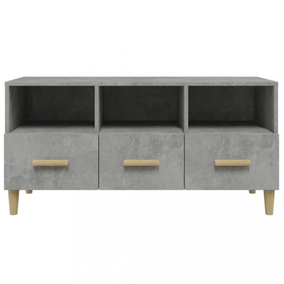 betonszürke szerelt fa TV-szekrény 102 x 36 x 50 cm