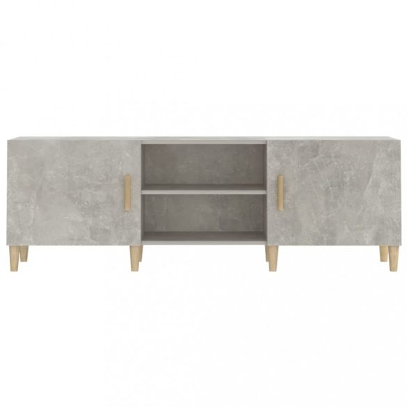 betonszürke szerelt fa TV-szekrény 150 x 30 x 50 cm