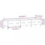 betonszürke szerelt fa TV-szekrény 150 x 34,5 x 30 cm