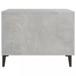 2 db betonszürke dohányzóasztal fémlábakkal 50 x 50 x 40 cm