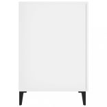 magasfényű fehér színű szerelt fa íróasztal 140 x 50 x 75 cm