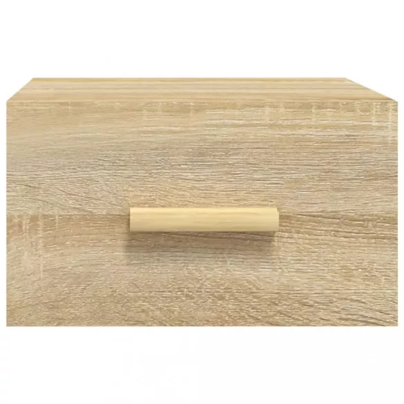 sonoma tölgy színű falra szerelhető éjjeliszekrény 35x35x20 cm