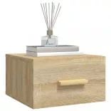 2 db sonoma tölgy falra szerelhető éjjeliszekrény 35x35x20 cm