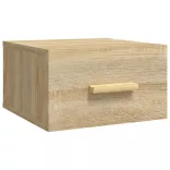 2 db sonoma tölgy falra szerelhető éjjeliszekrény 35x35x20 cm