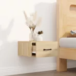 sonoma tölgy színű falra szerelhető éjjeliszekrény 35x35x20 cm