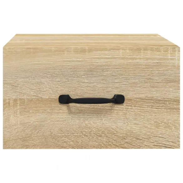 sonoma tölgy színű falra szerelhető éjjeliszekrény 35x35x20 cm