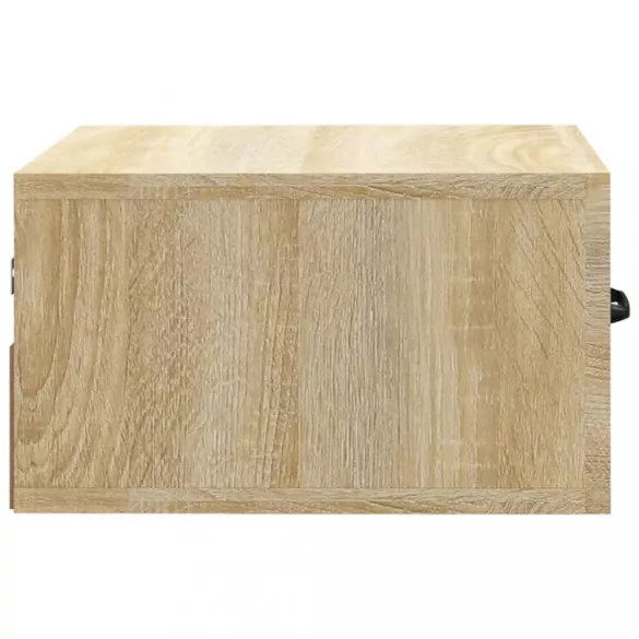 sonoma tölgy színű falra szerelhető éjjeliszekrény 35x35x20 cm