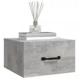 betonszürke falra szerelhető éjjeliszekrény 35x35x20 cm