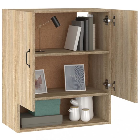 sonoma tölgy színű szerelt fa faliszekrény 60 x 31 x 70 cm