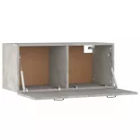 betonszürke szerelt fa faliszekrény 80 x 36,5 x 35 cm