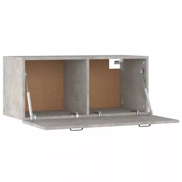 betonszürke szerelt fa faliszekrény 80 x 36,5 x 35 cm