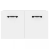 magasfényű fehér szerelt fa faliszekrény 80 x 36,5 x 35 cm