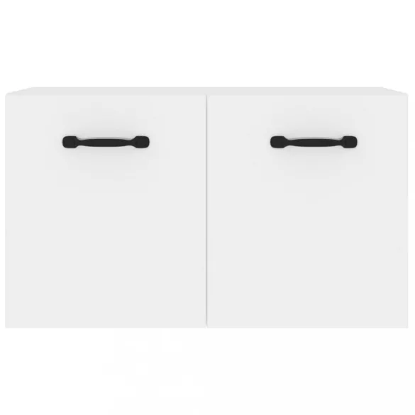 magasfényű fehér szerelt fa faliszekrény 80 x 36,5 x 35 cm