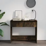 füstös tölgy színű szerelt fa dohányzóasztal 89x41x76,5 cm