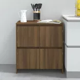 barna tölgyszínű szerelt fa tálalószekrény 70x41x75 cm