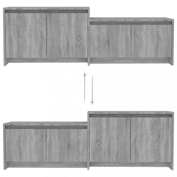 szürke sonoma szerelt fa TV-szekrény 146,5x35x50 cm