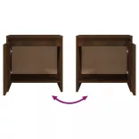 füstös tölgy színű szerelt fa éjjeliszekrény 45x34x44 cm