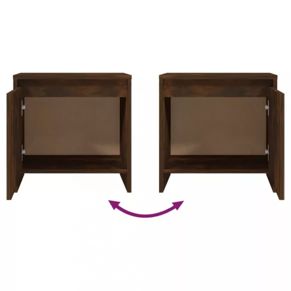 füstös tölgy színű szerelt fa éjjeliszekrény 45x34x44 cm