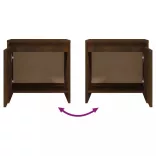 2 db füstös tölgy színű szerelt fa éjjeliszekrény 45x34x44,5 cm