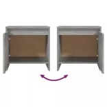 szürke sonoma színű szerelt fa éjjeliszekrény 45x34x44,5 cm